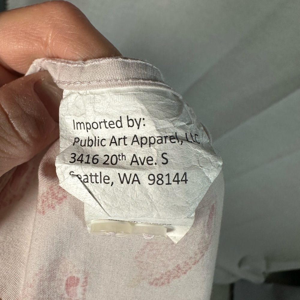 Public Art Pink Strawberry Popsicle Short-Sleeve Button-Up Shirt - Picture 5 of 6